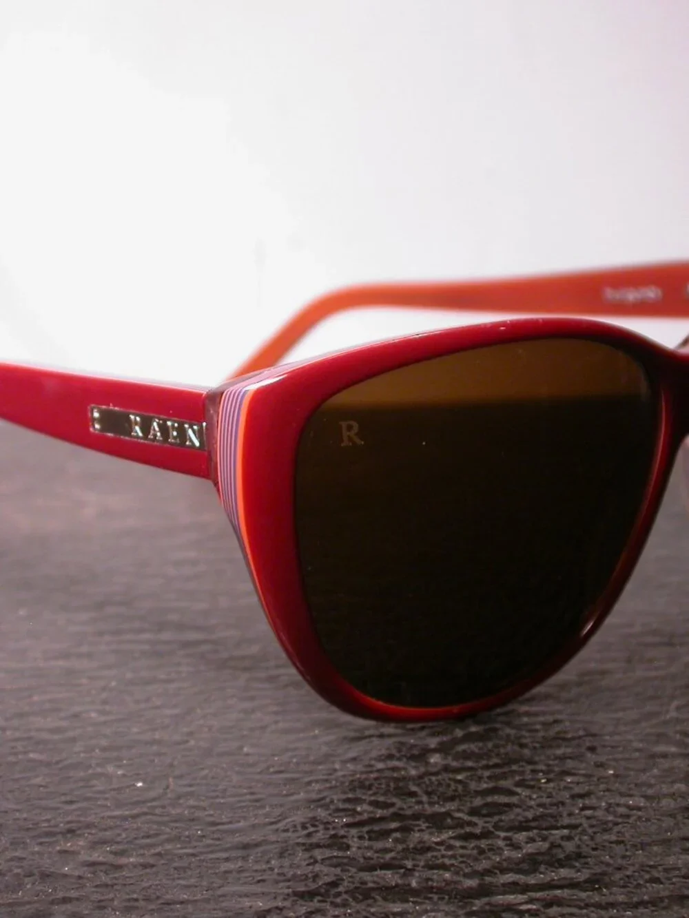 Raen Nora Red Burgundy Orange Fashion Sunglasses HandMade